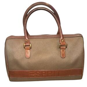 Esprit Tan and Brown Canvas Bag